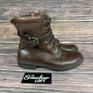 Ugg Women's Kesey Waterproof Brown Leather Lace Up Strap Boots Size 6.5‎